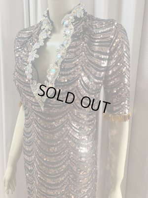 画像9: スパンコールスタンドカラーバラディドレス（5点セット）