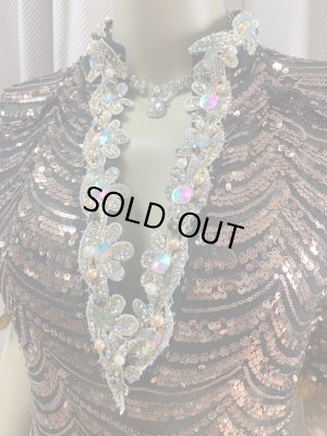 画像10: スパンコールスタンドカラーバラディドレス（5点セット）