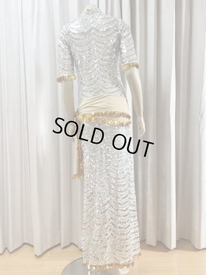 画像4: スパンコールスタンドカラーバラディドレス（5点セット）