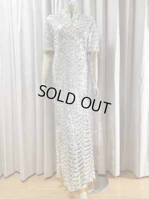 画像7: スパンコールスタンドカラーバラディドレス（5点セット）