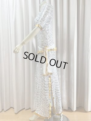 画像3: スパンコールスタンドカラーバラディドレス（5点セット）