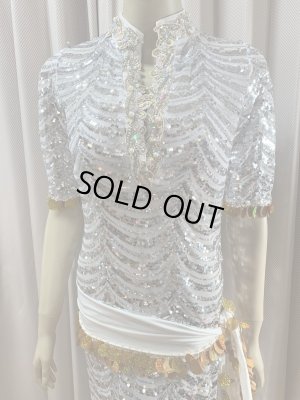 画像6: スパンコールスタンドカラーバラディドレス（5点セット）