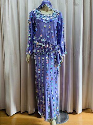 画像1: 総スパンコールガラベーヤ（アワーリム、ガワージー）