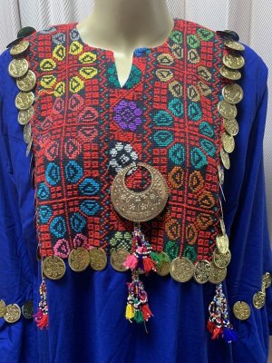 画像2: 20%OFF　クロスステッチのガラベーヤ（コイン：ゴールド）