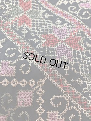 画像8: クロスステッチのベドウィン風前開きアバーヤ（ミシン刺しゅう）