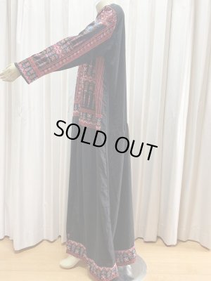 画像5: クロスステッチのベドウィン風前開きアバーヤ（ミシン刺しゅう）