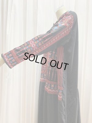 画像6: クロスステッチのベドウィン風前開きアバーヤ（ミシン刺しゅう）