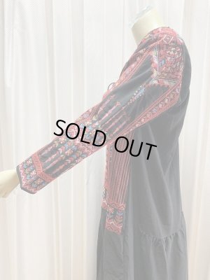 画像3: クロスステッチのベドウィン風前開きアバーヤ（ミシン刺しゅう）