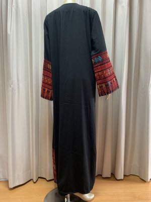 画像4: クロスステッチのベドウィン風前開きアバーヤ（ミシン刺しゅう）