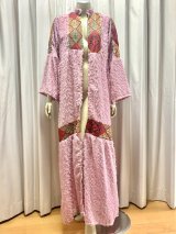 クロスステッチ前開きアバーヤ（ガラベイヤ）