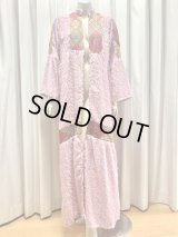クロスステッチ前開きアバーヤ（ガラベイヤ）