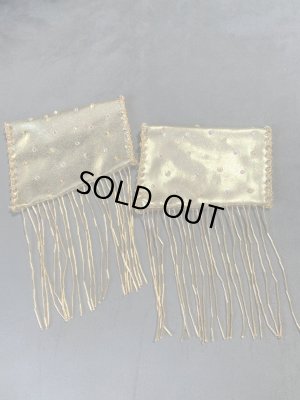 画像1: ビーズフリンジ付きアームバンド（両腕手首用）