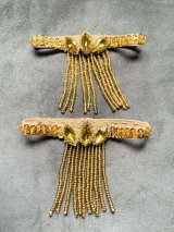 ビーズフリンジ付きアーム（両腕用）ゴールド