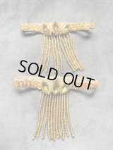 ビーズフリンジ付きアーム（両腕用）ゴールド