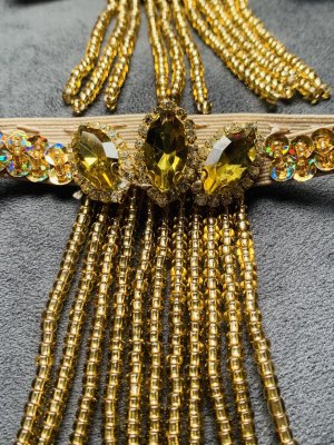 画像6: ビーズフリンジ付きアーム（両腕用）ゴールド