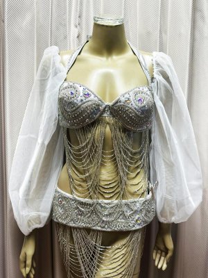 画像2: 取り外し可　八分丈チュールスリーブ（両腕）