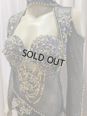 画像3: Hanine特注パワーネット生地バラディドレス