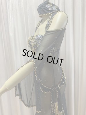 画像5: Hanine特注パワーネット生地バラディドレス