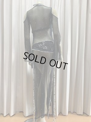 画像6: Hanine特注パワーネット生地バラディドレス