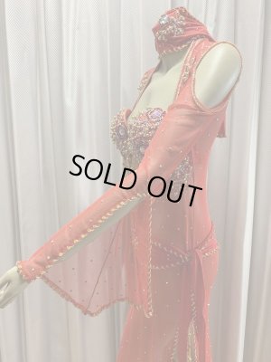 画像5: Hanine特注パワーネット生地バラディドレス