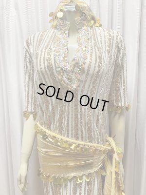 画像2: スパンコールスタンドカラーバラディドレス（4点セット）