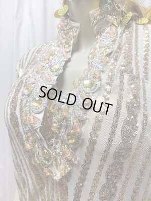 画像4: スパンコールスタンドカラーバラディドレス（4点セット）