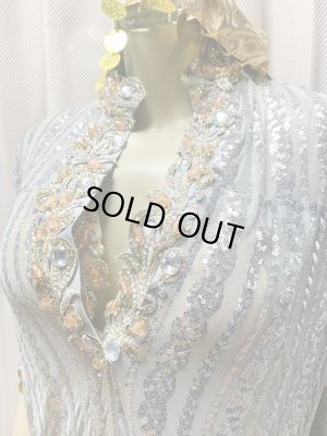 画像5: スパンコールスタンドカラーバラディドレス（4点セット）