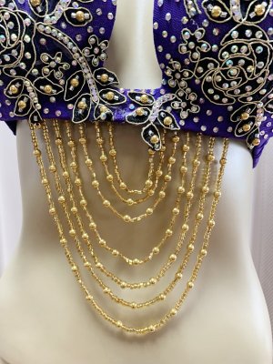 画像9: Hanine特注パワーネット生地バラディドレス