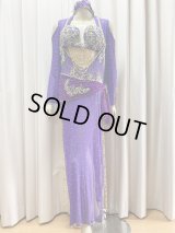 Hanine特注パワーネット生地バラディドレス