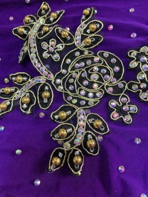 画像13: Hanine特注パワーネット生地バラディドレス