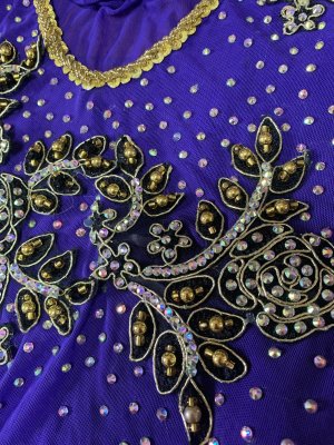 画像12: Hanine特注パワーネット生地バラディドレス