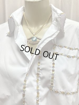 画像4: Hanine特注　白バラディ、シャツタイプガラベーヤ