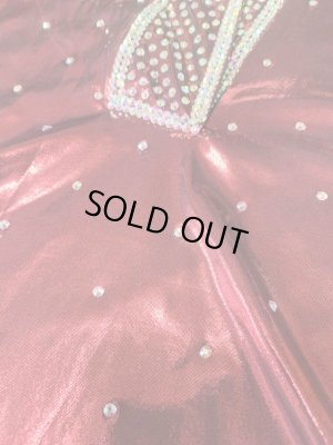 画像9: スタンドカラー・クリスタル付きバラディドレス