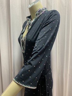 画像5: スタンドカラー・クリスタル付きバラディドレス(長袖）