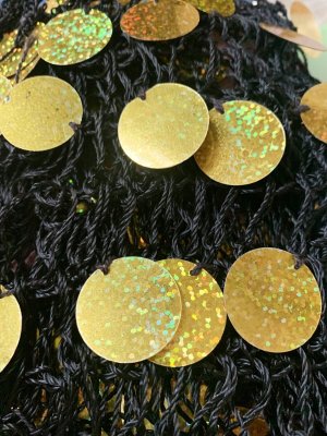 画像3: プラスチックコイン付きフェイスカバー（Gold, Silver）