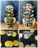 プラスチックコイン付きフェイスカバー（Gold, Silver）