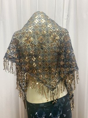 画像13: トライアングルスパンコールスカーフ（150cm×60cm)