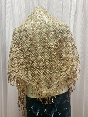 画像5: トライアングルスパンコールスカーフ（150cm×60cm)