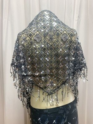 画像17: トライアングルスパンコールスカーフ（150cm×60cm)