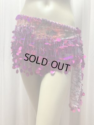 画像2: フリンジ付きレースヒップスカーフ