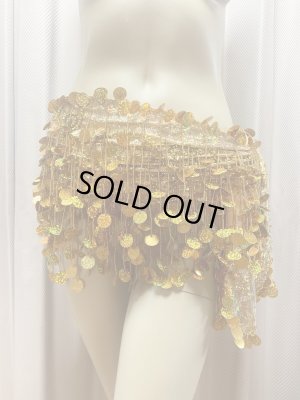 画像2: コインスパン＆フリンジ付きヒップスカーフ