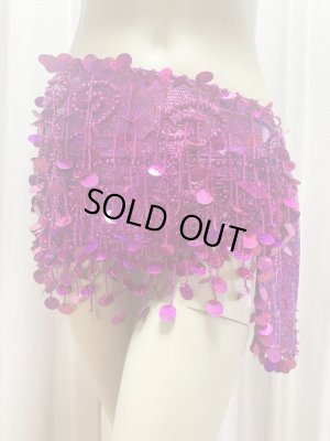 画像9: コインスパン＆フリンジ付きヒップスカーフ