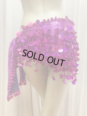 画像12: コインスパン＆フリンジ付きヒップスカーフ