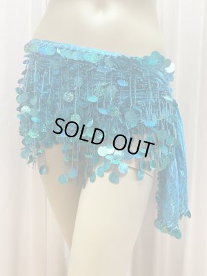 画像15: コインスパン＆フリンジ付きヒップスカーフ