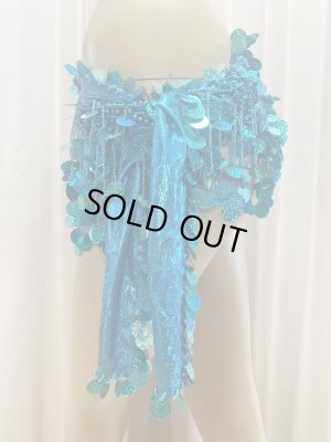 画像17: コインスパン＆フリンジ付きヒップスカーフ