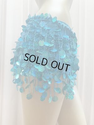 画像19: コインスパン＆フリンジ付きヒップスカーフ