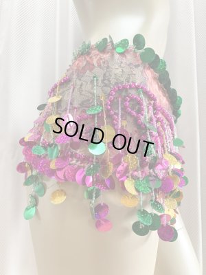 画像13: フリンジ付きレースヒップスカーフ