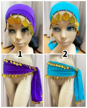 画像1: 衣装にプラス！ヒップ＆ヘッドスカーフセット