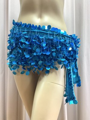 画像7: コインスパン＆フリンジ付きヒップスカーフ