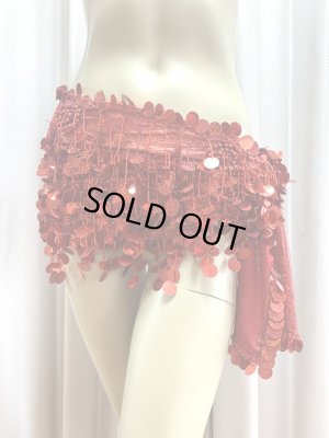 画像2: コインスパン＆フリンジ付きヒップスカーフ